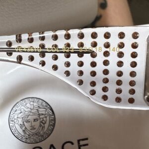 Fashion White with rhinestones throughout Sunglasses